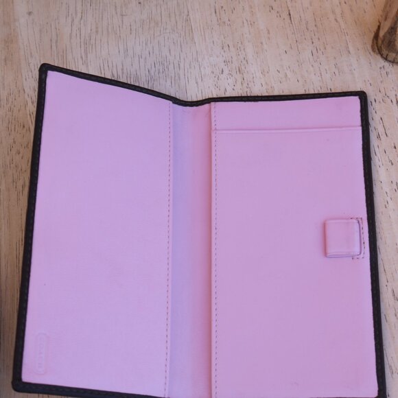 COACH Wallet Brown Logo Soho Buckle Tri-Fold with Checkbook Cover - Picture 8 of 16